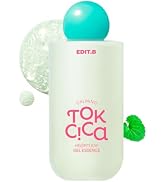 EDIT.B Calming Tok Cica Heartleaf Gel Essence, Cooling & Hydrating Facial Essence for Sensitive S...