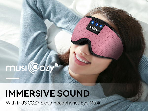 sleep headphones bluetooth sleep eye mask headphones headband for side sleepers cool gadgets gift