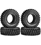 1.3" Silicone Rubber Crawler Tires for TRX4M SCX24 1/24 1/18 RC Crawler,Soft High Traction Tire w...