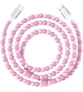 Jelanry 6FT USB-A to USB-C Fast Charging Cable Beaded &Data Sync Women Girl | Cute kawaii beaded ...