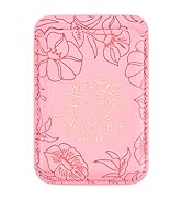 Christian Art Gifts Premium Vegan Leather Phone Wallet for Women: All Things are Possible Encourage