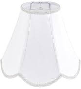 GO&SO White Lamp Shade Medium Scalloped Lamp Shade,6