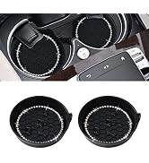Amooca Car Cup Coaster Universal Non-Slip Cup Holders Bling Crystal Rhinestone Car Interior Acces...