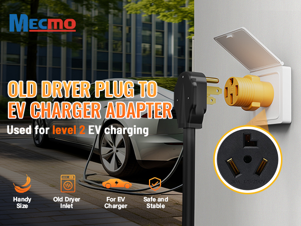 dryer plug to ev charging adapter 30 amp to 50 amp
