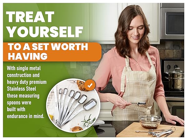 Measuring spoons set stainless steel