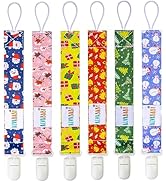 ALVABABY Baby Pacifier Clips for Boys Girls Pacifier Universal Holder Leash Pacifier Clip Binky H...