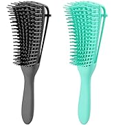 EKONAER 2 Pack Hair Detangling Brush for Easy Dtangler Curly Hair including Kinky Wavy Hair, Curl...