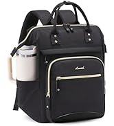LOVEVOOK Laptop Backpack for Women Work Bag with Large Capacity Cup Side Pocket, 15.6 Inch Waterp...