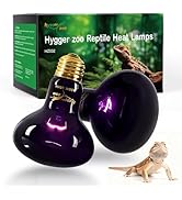 Reptile Heat Lamp Bulbs, 2 Pack 100W Infrared Night Heat Bulb Turtle Basking Bulb Bearded Dragon ...