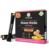 Natruveda Shilajit Honey Sticks for Women, 12 Sticks – Hazelnut | 300 mg Himalayan Shilajit Resin...