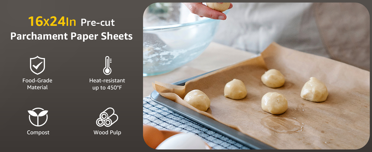 biocean Unbleached Parchment Paper Sheets16x24