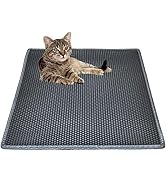 Bulkniu Cat Litter Box Mat: Easy Clean Cat Litter Mat for Floor, Kitty Scratch Cute Pad (24 * 30i...