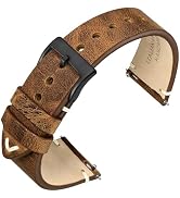 ANNEFIT Quick Release Watch Bands, Italian Vintage Leather Replacement Strap for Men and Women, B...