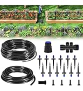 Garden Watering System,50FT Drip Irrigation Kits for Plants, New Quick Connector, Blank Distribut...