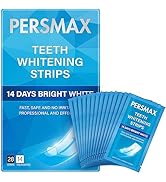 PERSMAX Teeth Whitening Strips for Sensitive Teeth Enamel Safe Whitening Kit No-Slip Remove Coffe...