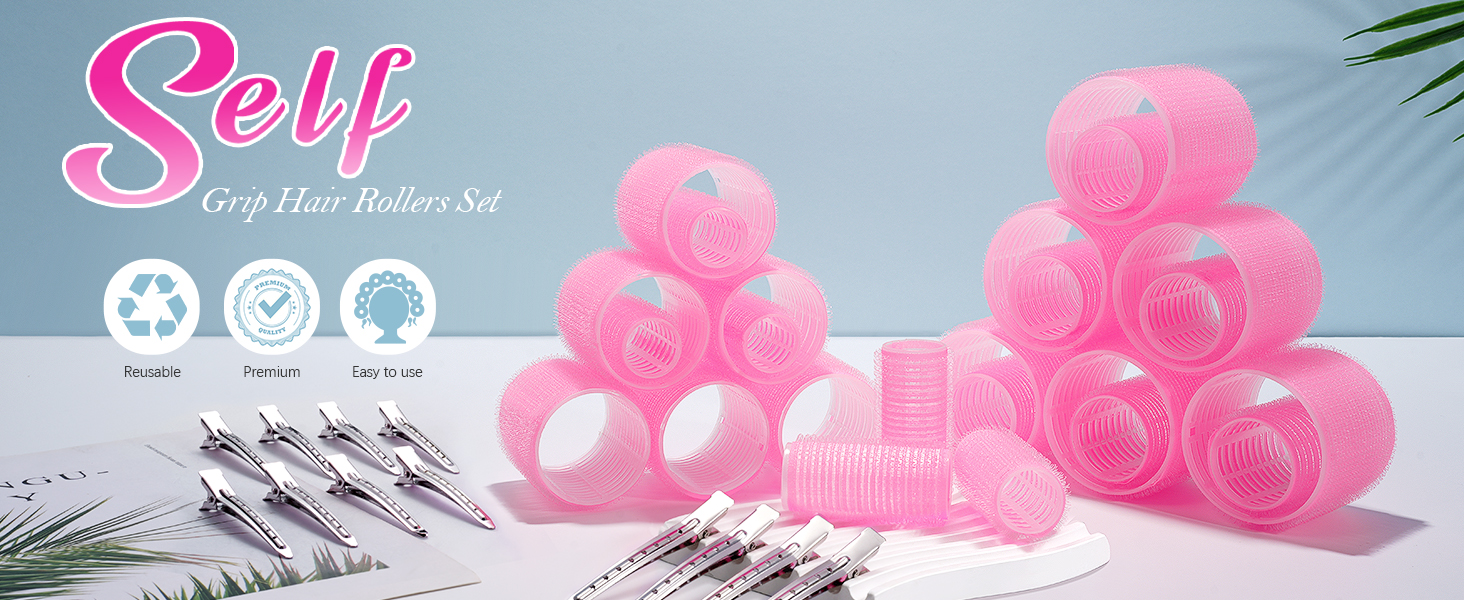 hair rollers pink