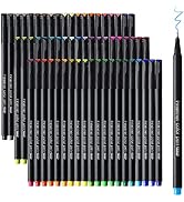 Upanic 60 Colors Journal Planner Colored Pens,Fineliner Colored Pens,Fine Tip Drawing Pens Porous...