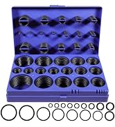 XBVV 407 Pcs 32 Size SAE O Ring Assortment Kit Standard Buna-N Rubber O'ring Set for Automotive H...