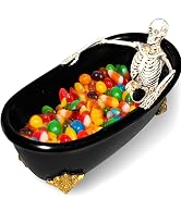 Wowagoga Halloween Skull Candy Dish, Bathtub Bowl,Resin Statues,Gothic Decoration for Home Office...