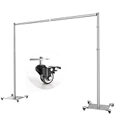 Qoolfoto Pipe and Drape Backdrop Stand 10x10ft, Heavy Duty Metal Base with Wheels, Adjustable Pho...
