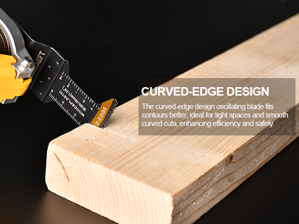 Curved-Edge Oscillating Tool Blade
