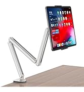 KU XIU Tablet Stand Holder, Aluminum Alloy Arm Clip Stand for Desk, Adjustable Foldable Arm Table...