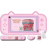 4-in-1 Large Gaming Mouse Pad, Keyboard Wrist Rest Pad & Wrist Support Mousepad Set,Pastel Game O...