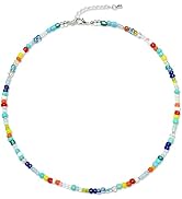 GABOX Handmade Beaded Necklace with Boho Choker Style, Unique Original Design Artisan Jewelry for...