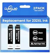 LLAOLLAO 232XL Black Ink Cartridges Remanufactured Replacement for Epson 232XL Ink Cartridges Com...
