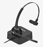 Marnana Bluetooth Headset, V5.0 Trucker Wireless Headset with Noise Cancelling Microphone & Charg...
