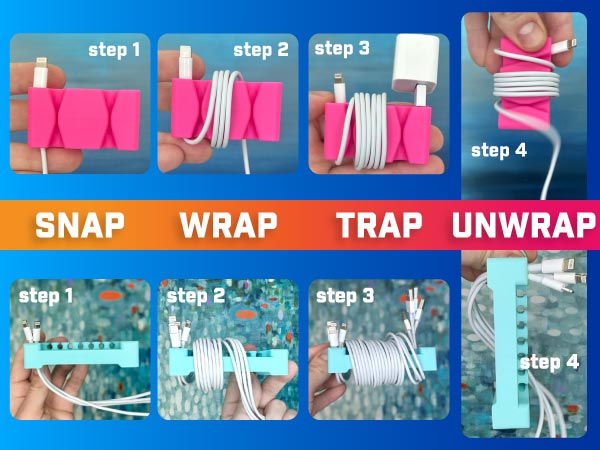 Snap Wrap Trap and Unwrap Instantly with CordBrick and DeskBrick