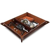 Londo Leather Tray Organizer - Practical Storage Box for Wallets, Watches, Keys, Coins, Cell Phon...