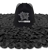 VKshop 4500 Pack Black Rose Petals,Artificial Roses Flower Petals for Romantic Night,Valentine's ...