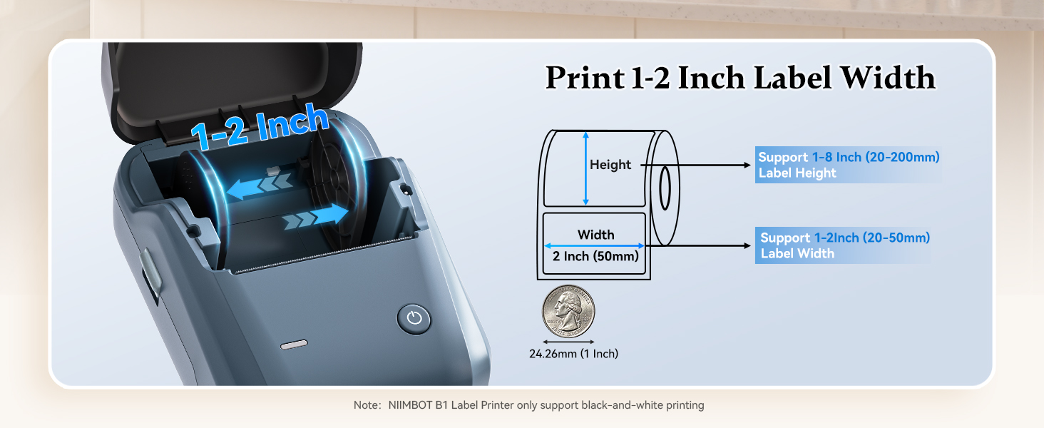 NIIMBOT B1 2 inch thermal label printer