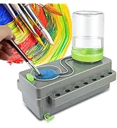 Paint Brush Cleaner Upgrade Painting Supplies, Paint Brush Holder with Drain, Strengthen Water Re...