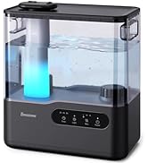 BREEZOME 5L Humidifiers for Bedroom Large Room, 36H Top Fill Cool Mist Humidifier with Essential ...