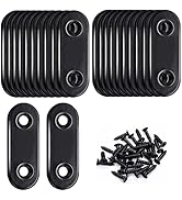 mxuteuk 20pcs Metal Straight Braces Flat Mounting Bracket Mending Repair Flat Plates Corner Conne...