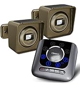 Solar Driveway Alarm Wireless Outside Gate Alarm System 3000ft Long Range Weatherproof, Rechargea...