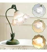 CryzhalinX Flower Table Lamp,Cute Desk Lamp,Led Reading Light with 3 Color,Flexible Gooseneck Bed...