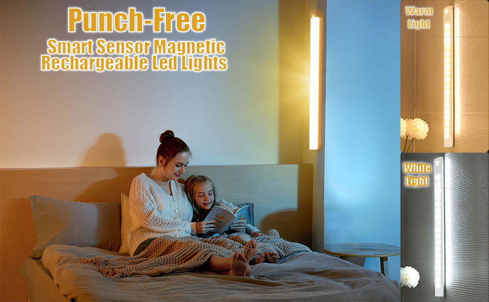 Punch-Free Smart Sensor Magnetic Rechargeable Led Lights