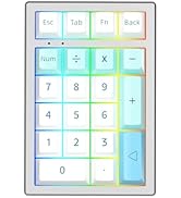 ZUOYA K21MAX Mechanical Number Pad,Aluminum Alloy Numeric Keypad,Tri-Mode BT5.0/2.4G/Type-C Recha...