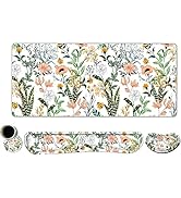 DINKY Keyboard Mouse Pad Set, Large Gaming Mousepad + Memory Foam Ergonomic Keyboard Wrist Rest S...