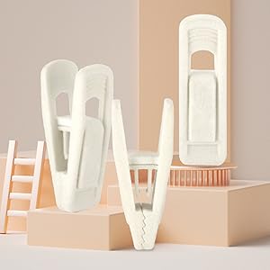 Ivory velvet hanger clips
