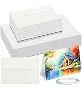 CXIIPOL 60 Sets Foldable Watercolor Paper Cards with Envelopes, 4x6 Inch Watercolor Paper Cards, ...