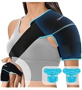 Comfytemp Shoulder Ice Pack Wrap Shoulder Brace Compression Sleeve for Shoulders Pain Relief, 2 G...