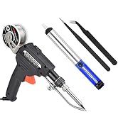 NEWACALOX Soldering Gun Automatic Hand-held Solder Iron Kit Welding Tool, Desoldering Pump, Tweez...