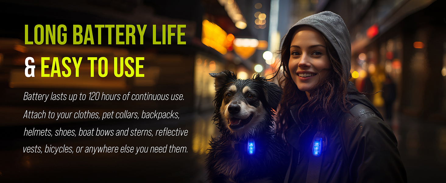 safety lights for walkers runners at night dark dog walk stroller wheelchair kayak running road