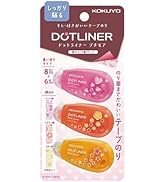 KOKUYO Tape Glue Dotliner, Double Sided Tape Roller for Crafts, Glue Tape Runner, 6mm Wide Adhesi...