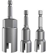 3 Pack 1/4" Hex Shank,Power Wing Nut Driver Set,Slot Wing Nuts Drill Bit Socket Wrenches Tools Se...