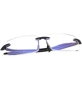 Vepiant Progressive Multifocus No Line Reading Glasses or Full Lens Magnification Reader Blue Lig...